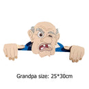 Garden Illustration Fence Decoration Wood Old Man/Lady Yard Art Sign (A) Newly
