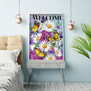 Butterfly Flowers Diamond Painting Full Round Rhinestone Wall
