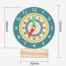 Montessori Kids Wooden Digital Clock School Time Learning Teaching Aids Newly