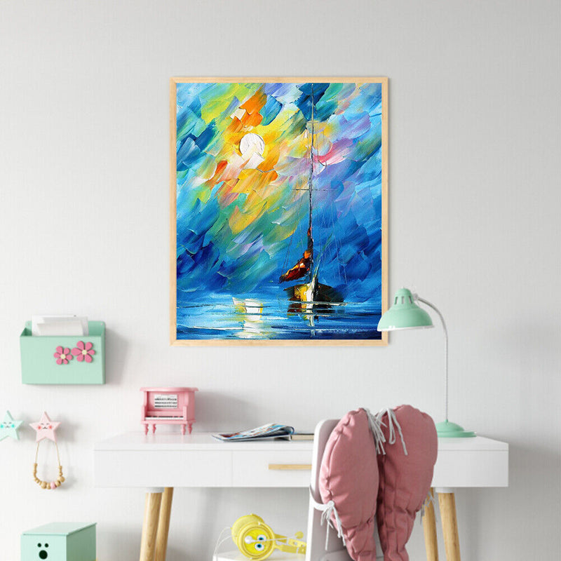 Ship at Sea Oil Paint By Numbers Kit DIY Drawing Picture for Adults Home Decor