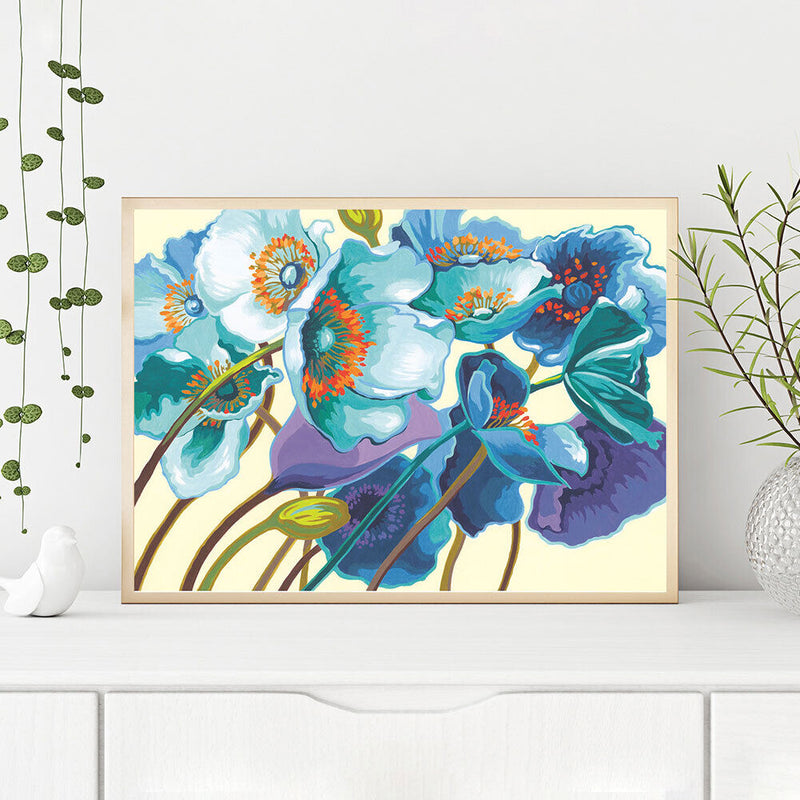 Flowers Oil Paint By Numbers Kits DIY Handpainted on Canvas Picture (B855)