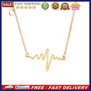 Ladies Wave Love Heart Pendant Clavicle Chain Women Necklace Alloy Jewelry Gi
