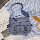 Casual Female Handbags Pendant Decor Messenger Handbags Nylon Handbag for Travel