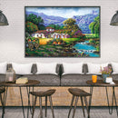 5D Diamond Painting DIY House by the river Full Round Drill Rhinestone
