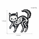Jewelry Fashion Gothic Horror Brooches Accessories Black Cat Skeleton Pins
