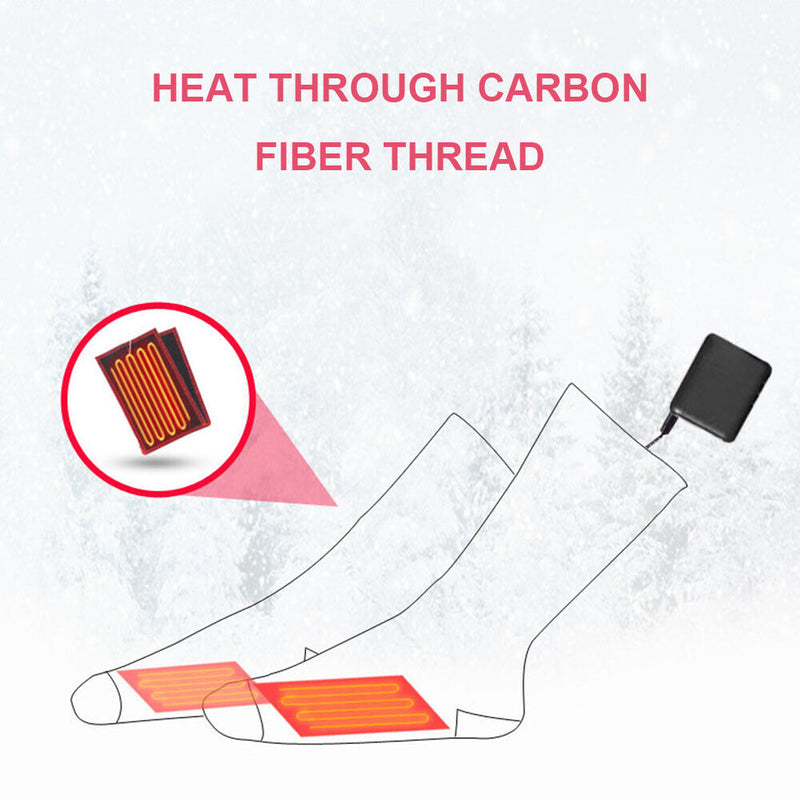 Electric Heating Socks Winter Breathable Anti-Cold Outdoor Thermal Stockings