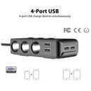 12V Car Cigarette Lighter Splitter Power Adapter Outlet 3 Sockets +4 USB Charger