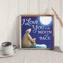 Handmade DIY Full Round Drill Diamond Painting 5D White Bear Poster Kit