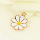 earring charms Enamel Flower Charm Daisy Flower Daisy Charm Flower Pendants