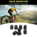 10pcs Car Bicycle Tire Valve Caps Plastic Valve Stem Dust Caps with Seal Ri