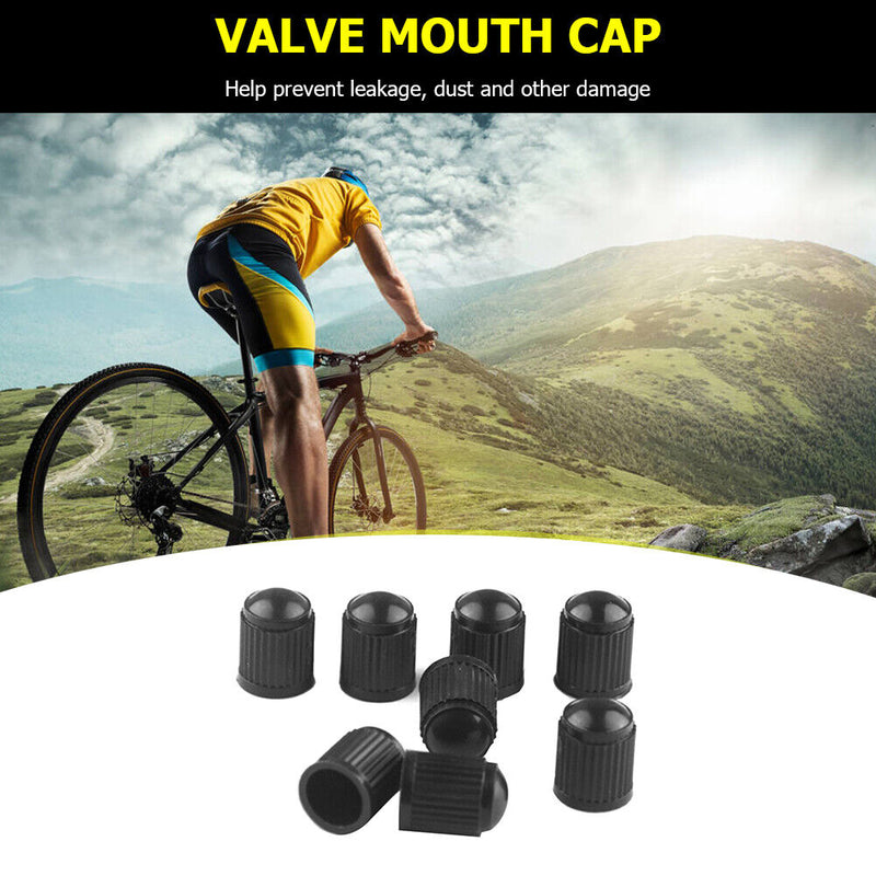 10pcs Car Bicycle Tire Valve Caps Plastic Valve Stem Dust Caps with Seal Ri