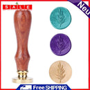 Wood Handle Seal Plant Pattern DIY Wax Seal Stamp Envelope Wedding Hobby Tools