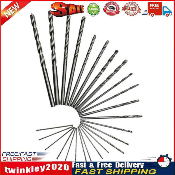 25pcs Straight Shank High Speed Steel Twist Drill Bits Woodworking Reamer Newly