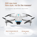 YLR/C S89 4K HD Dual Camera 2.4GHz Foldable RC Drone with 3 Battery (White)