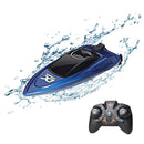 2.4GHz RC Boat High Speed LED Lights Waterproof Electric Ship Toys (Blue) Newly