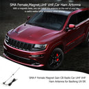 JUNERAIN SMA-F Female Magnetic Gain CB Radio Car UHF VHF Ham Antenna for