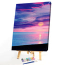 Painting By Numbers Kit DIY Sunrise Hand Painted Canvas Oil Art Picture