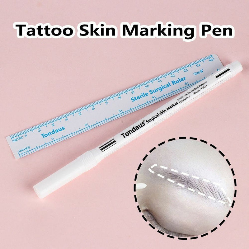 Marker Microblading Accessories White Tattoo Skin Marker Pen Eyebrow Surgical