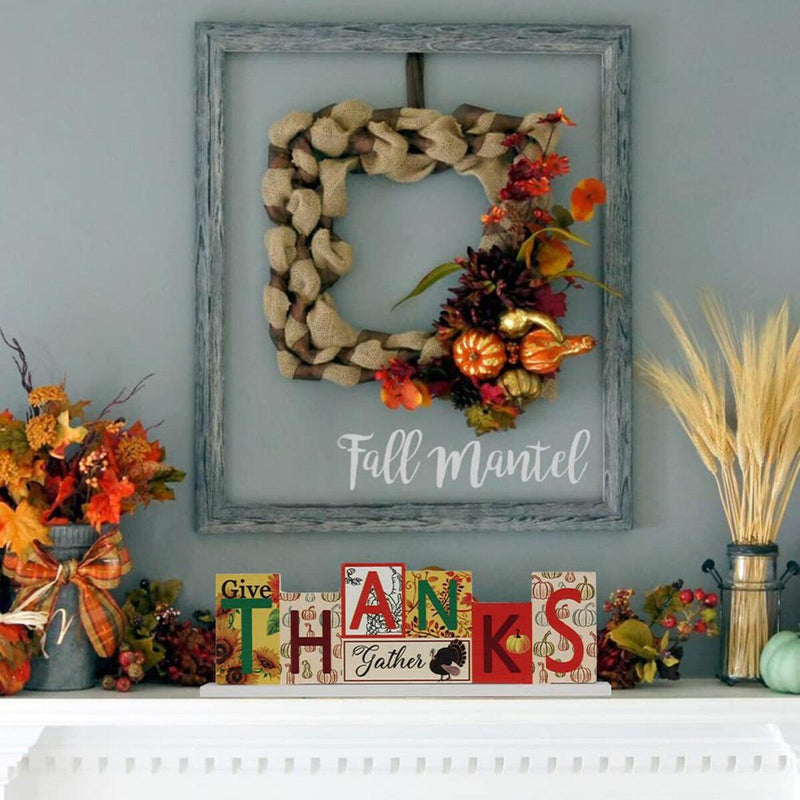 Large Size Double Sided Wooden Sign Fall and Halloween Decorations for Hom!