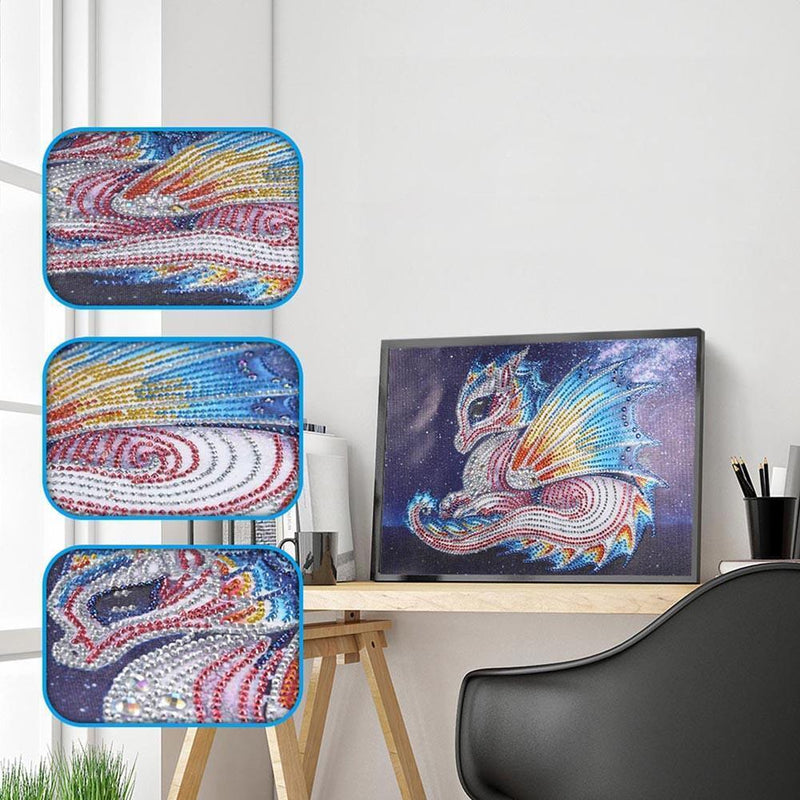 5D DIY Special Shaped Diamond Painting Dragon Cross Stitch Embroidery Kits