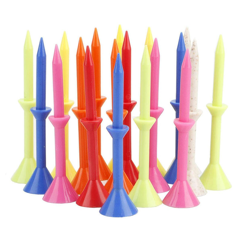 50x Golf Tees Plastic 3.25 Inch Long Golf Tees Unbreakable Colored Golf Tees.