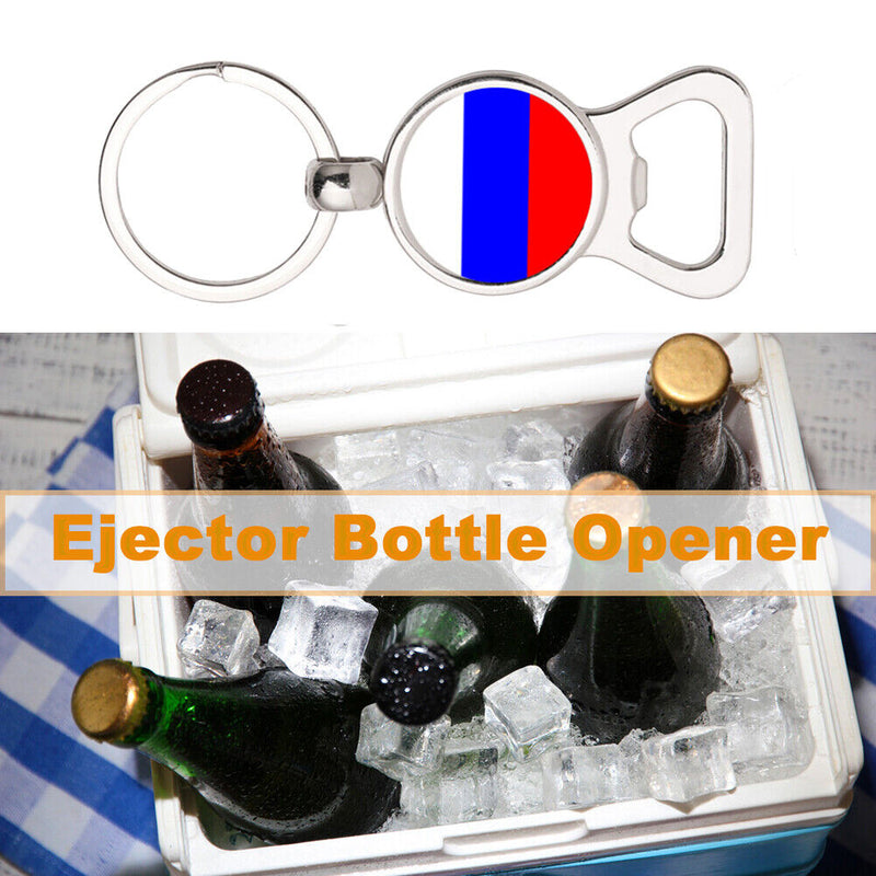 Russian National Flag Bottle Opener Gem Keychain Multifunctional Car Key Ring