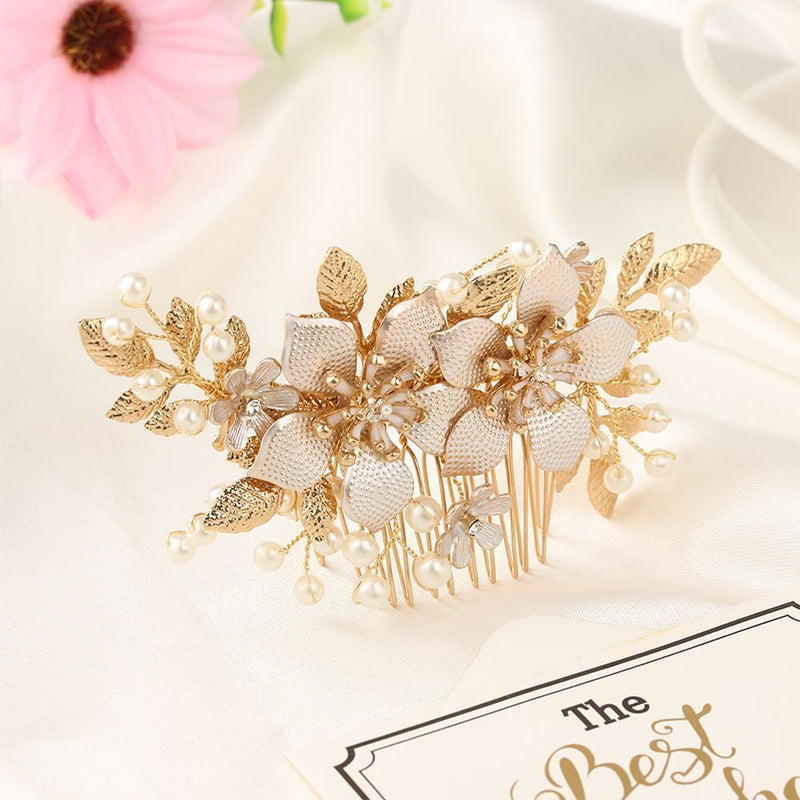 Wedding Party Crystal Bridal Clips Flower Hair Pin  Hair Combs Bridesmaid Tiara
