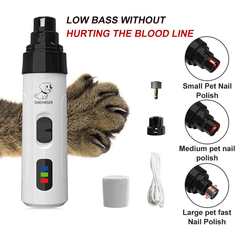Electric Dog Nail Clippers Nail Grinders Pet Quiet Cat Paws Trimmer Tools