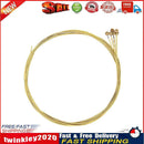 6pcs Copper Rust-proof Folk Guitar Strings Acoustic Guitar Parts (Yellow) Newly