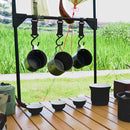 Outdoors Camp Table Mounted Shelf Hanging Storage Rack for Barbecue Camping