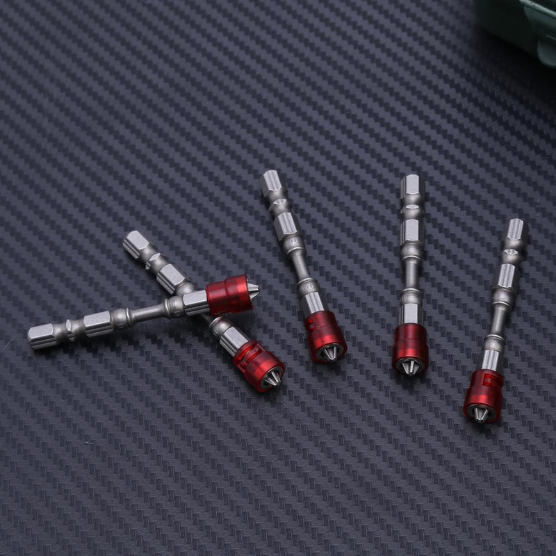 5pcs 65mm Magnetic Plasterboard Drywall 1/4" Hex Shank Screwdriver Bits Newly