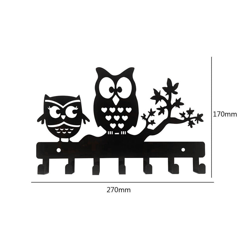 #A Black Metal Key for Door Hallway Front Entryway Office Wall-mounted Clothes R