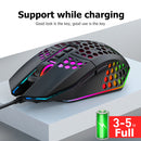 X801 8 Keys Wireless 1600DPI Adjustable Honeycomb Gaming Mouse (Black)