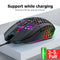 X801 8 Keys Wireless 1600DPI Adjustable Honeycomb Gaming Mouse (Black)