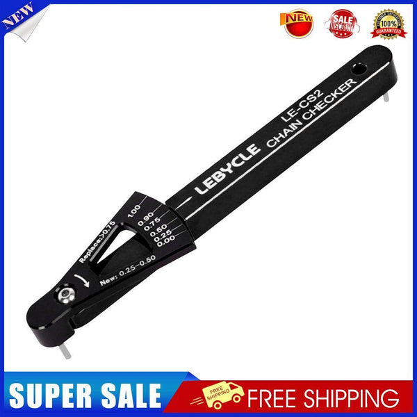 Lebycle MTB Road Bike Chain Wear Indicator Tool Bicycle Chain Gauge (Black)
