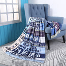 Flannel Letter Blanket, Love Wife Thoughts Printed, Double-Sided, Ultra-Soft