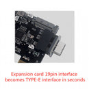Motherboard USB3.0 19P/20P to TYPE-E 90 Degree Adapter Chassis Front Type C Port