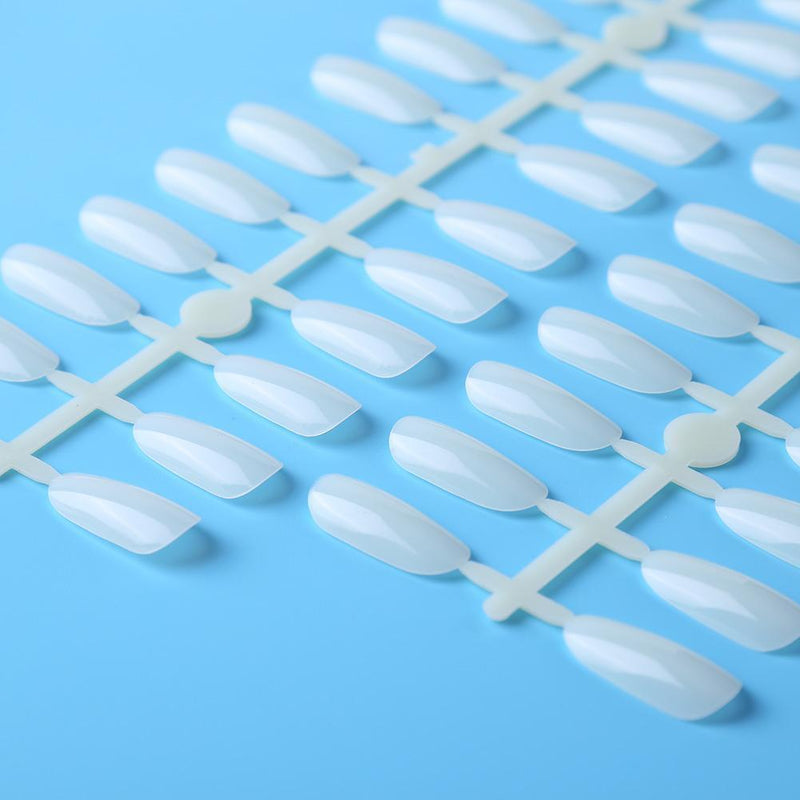 240pcs False Nail Tips Polish Gel DIY Nails Display Shelf Nail Art (Beige) Newly