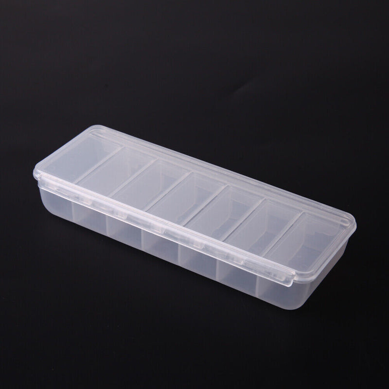 Large Travel Pill Cases Portable 7-Day Medicine Box Tablet Container(Clear)