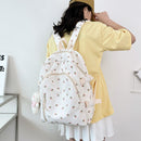 Fashion Floral Backpack Nylon Preppy Style Large Capacity Travel School Bags