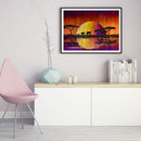 5D DIY Diamond Painting Kits Full Round Drill Moon Elephant Family Mosaic Craft