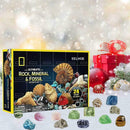 Christmas Advent Calendar Mineral Gift Box Fun Educational For Children J3R1