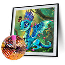 5D DIY Diamond Painting Cartoon Dragon Full Round Drill Mosaic Picture Decor Kit
