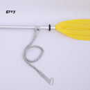 Elastic Kayak Paddle Leash with Hook Fishing Rod Pole Coiled Lanyard (Grey)