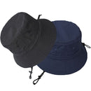 Rope Wide Brim Foldable Anti-UV Beach Cap Fisherman Cap Bucket Hat Sun Hat