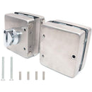 Steel Home 10-12mm Glass Lock 4 Bolts Double Glass Door Lock Both Sides Open