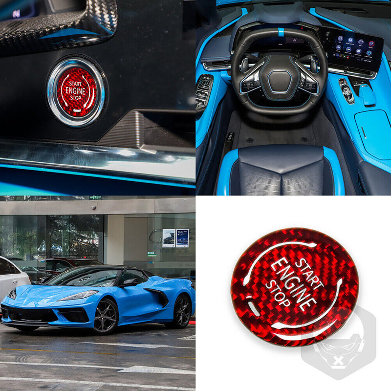 Engine Start Stop Ignition Key Ring Cover for Chevrolet Corvette C8 2020 2022