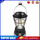 Solar Powered LED Camping Hanging Lanterns Waterproof Tent Lights (Black)