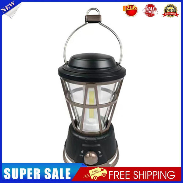Solar Powered LED Camping Hanging Lanterns Waterproof Tent Lights (Black)