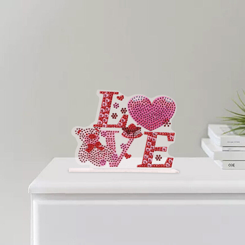 Handmade DIY Diamond Painting 5D Valentine Day Acrylic Decoration (CB017) Newly